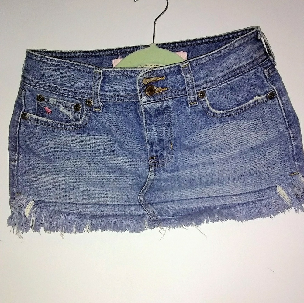 Denim mini skirt